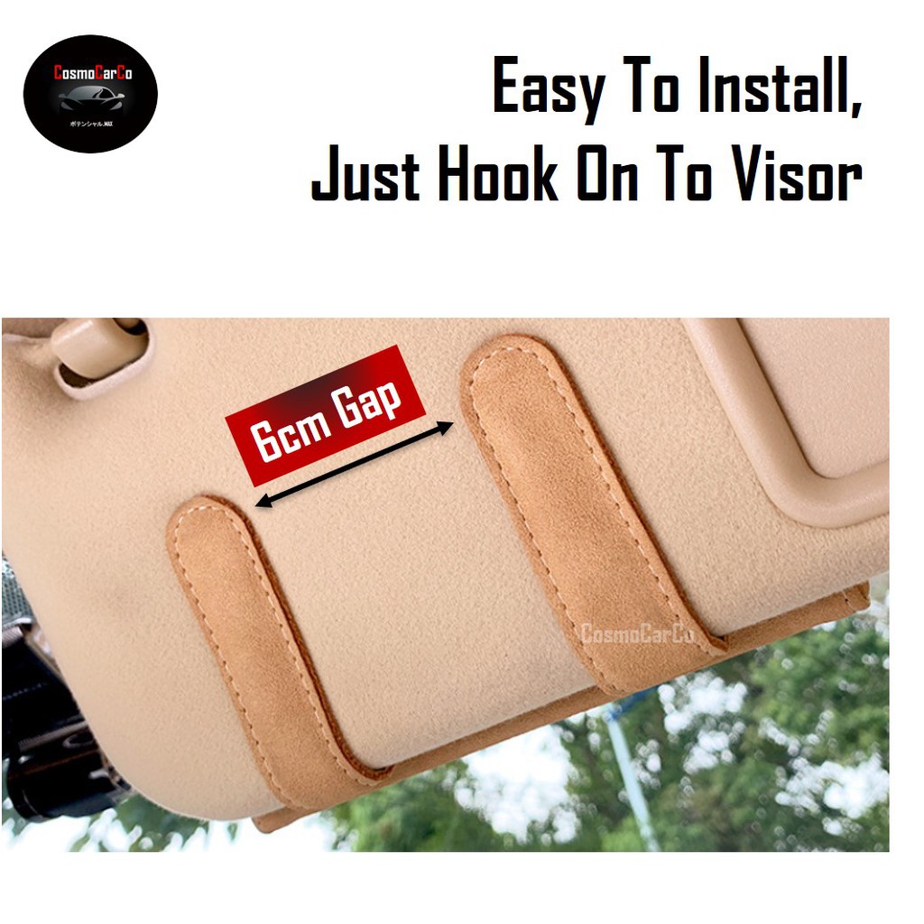 Suede Car Sunglasses Box Holder Hard Case Sun Visor Clip On Organiser Sunglass Card Storage Accessories