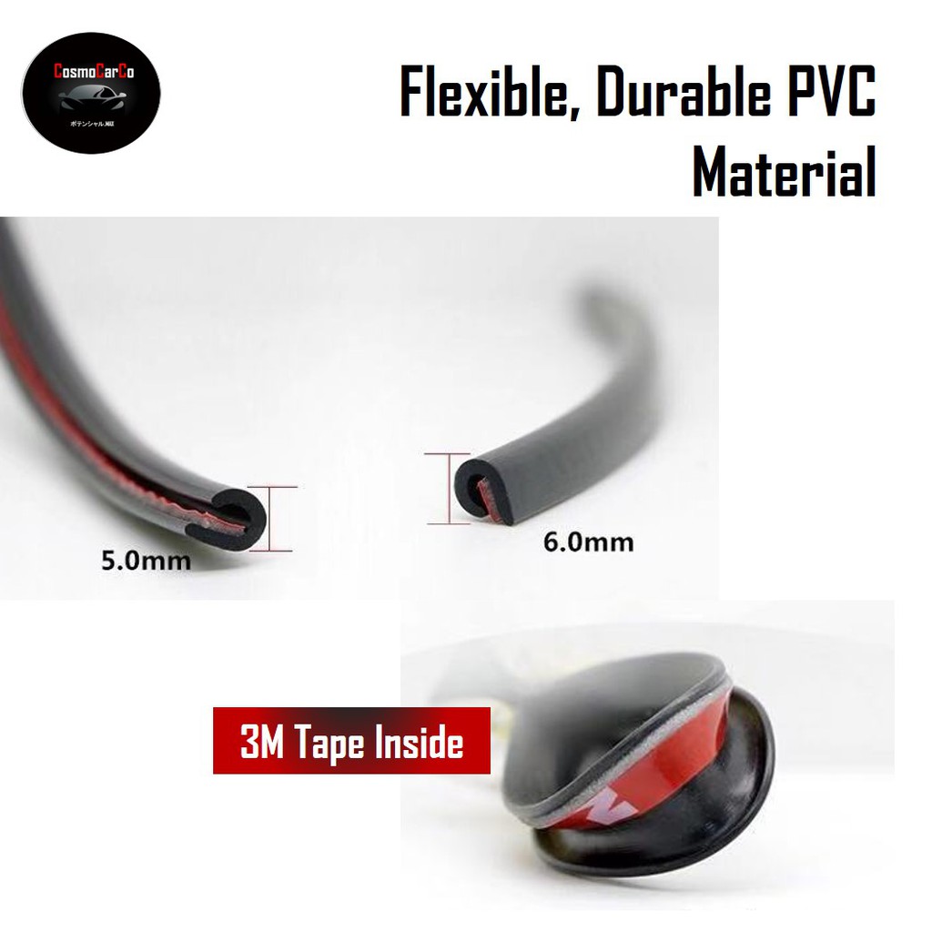 5M Car Door Edge Protector Door Edge Guard Protection Rubber Bumper Anti Collision Strip Trim For 4 Doors