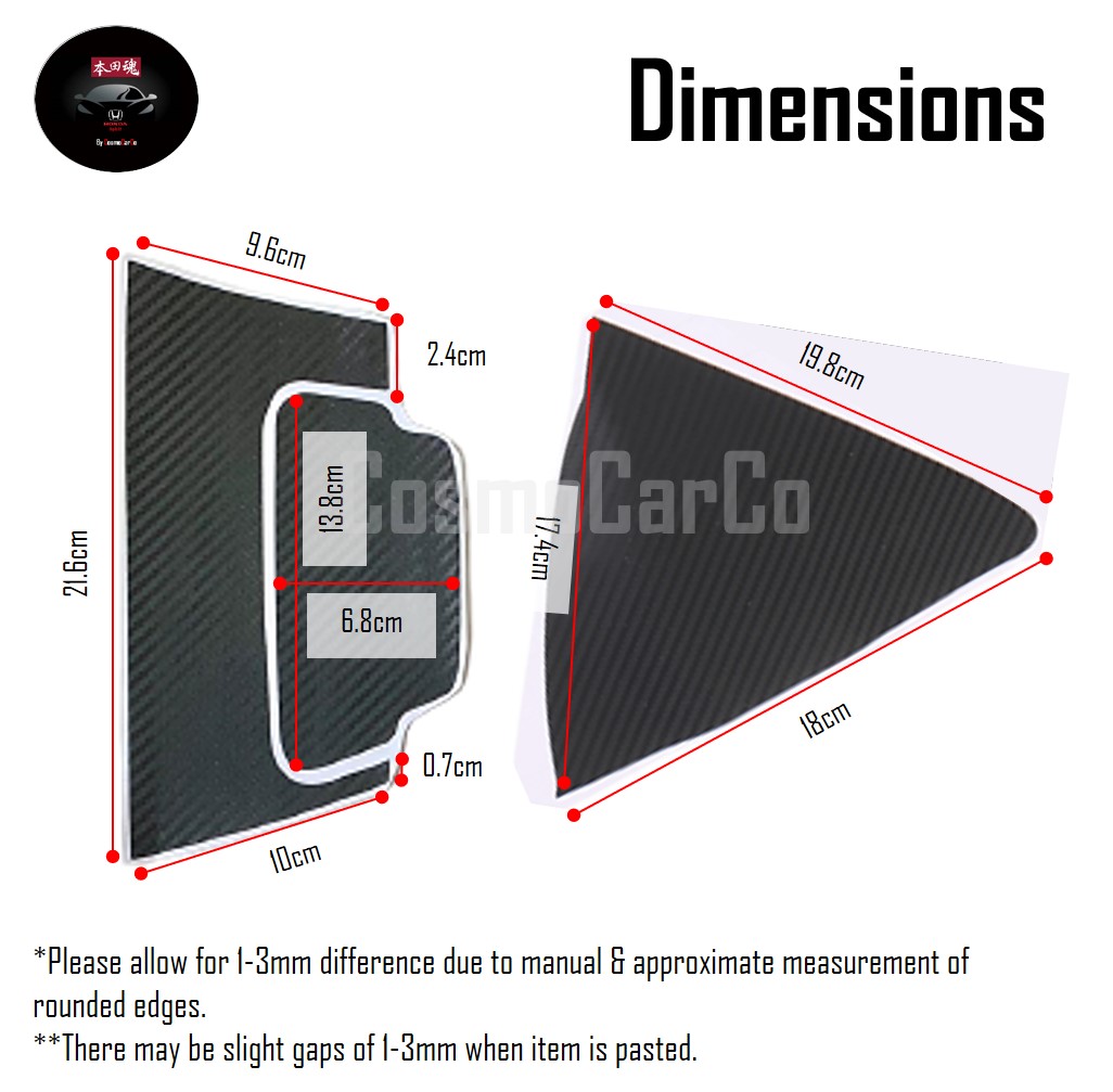 Honda VEZEL/HR-V HRV 2014-2020 Rear Door Handle Protector & Back Door Bowl Cover Carbon Fiber Sticker Decal