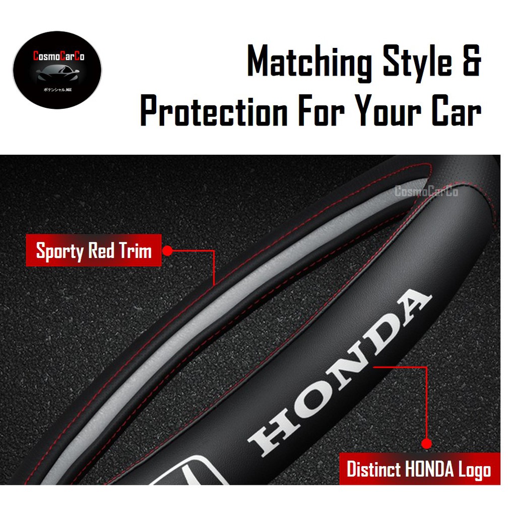Leather Steering Wheel Cover For Honda Jazz Fit Shuttle City CRV HRV Vezel Accord Stream Accessories