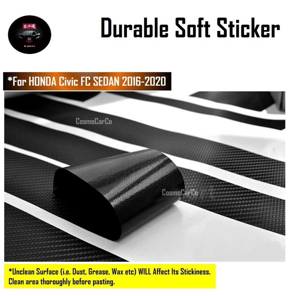 🔥SG SELLER🔥 Honda CIVIC FC 10th Gen 2016-2020 Car Window Pillar Sticker Door Carbon Fiber Decal Protector Accessories