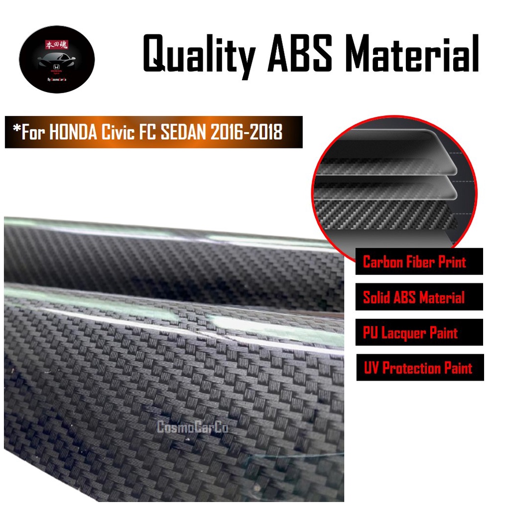 🔥SG SELLER🔥Honda CIVIC FC 10th Gen 2016-18 Car Aircon Control Panel Cover Air Con Console Trim Carbon Fiber Accessories