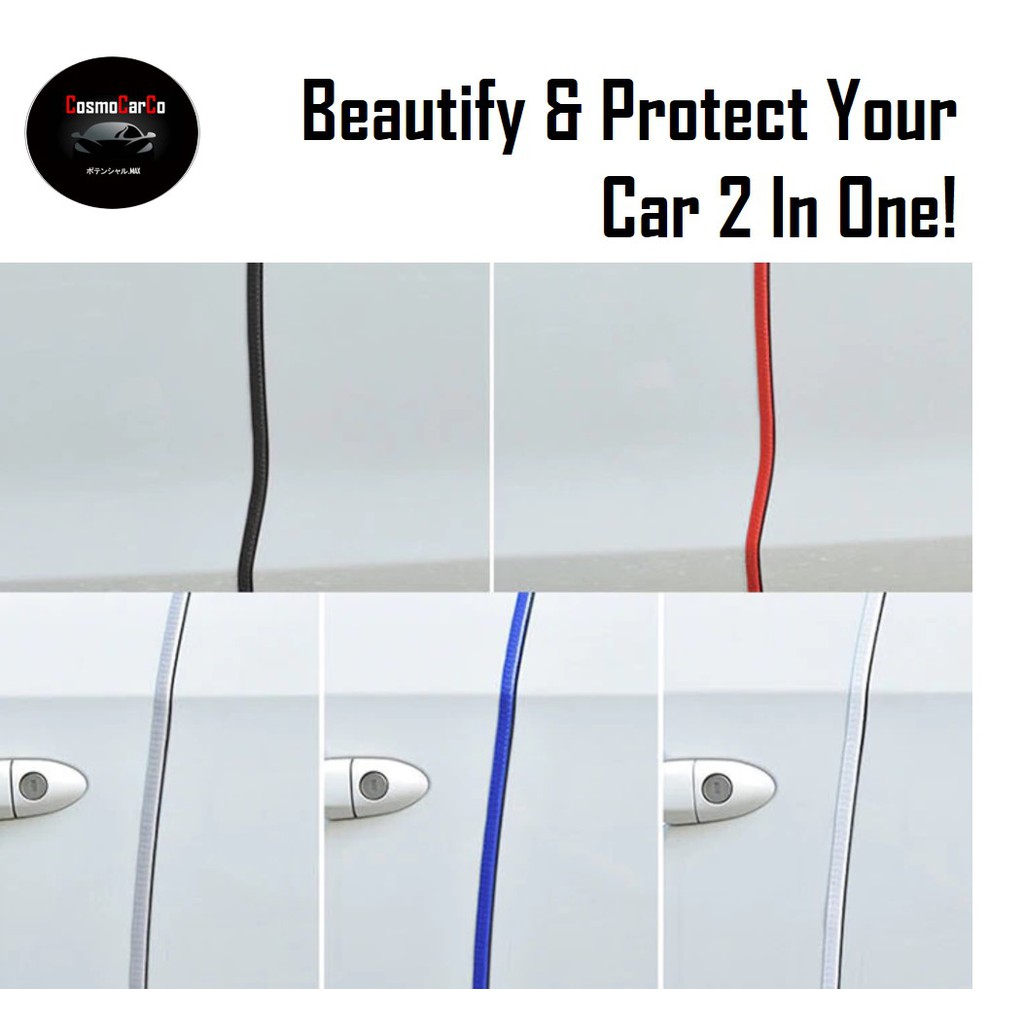 Car Door Edge Protector Steel U-Shape Door Edge Trim Guard Protection Seal Anti Collision Strip