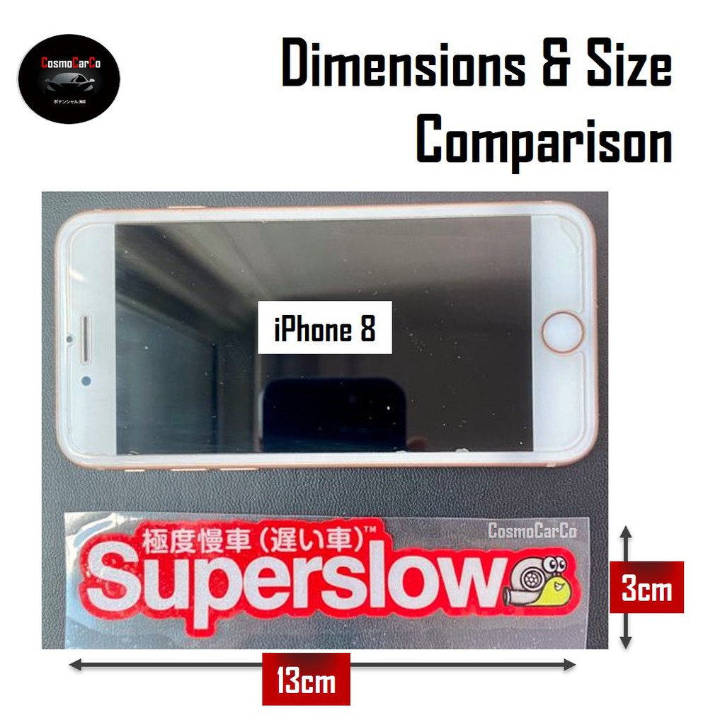 SUPERSLOW Snail Car Body Sticker Decal Motorcycle Motorbike BLACK/RED Window Stickers JDM Decals