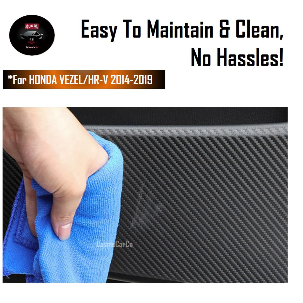 Honda VEZEL HR-V HRV 2014-2020 Car Door Sticker Anti Kick Scratch Carbon Fiber Interior Protector Decal