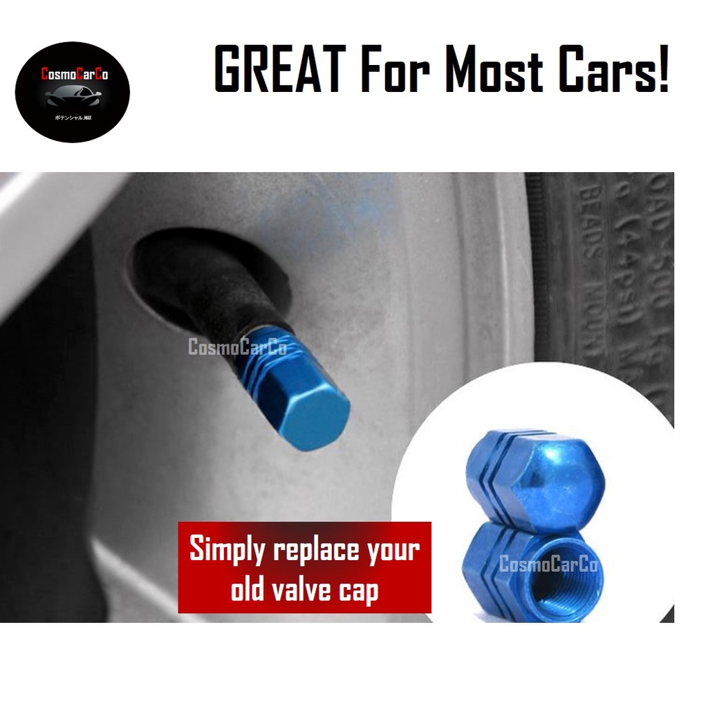 4Pcs Universal Car Tyre Air Valve Cap Wheel Rim Tire Stem Cover Alloy Schrader Caps Car Accessories