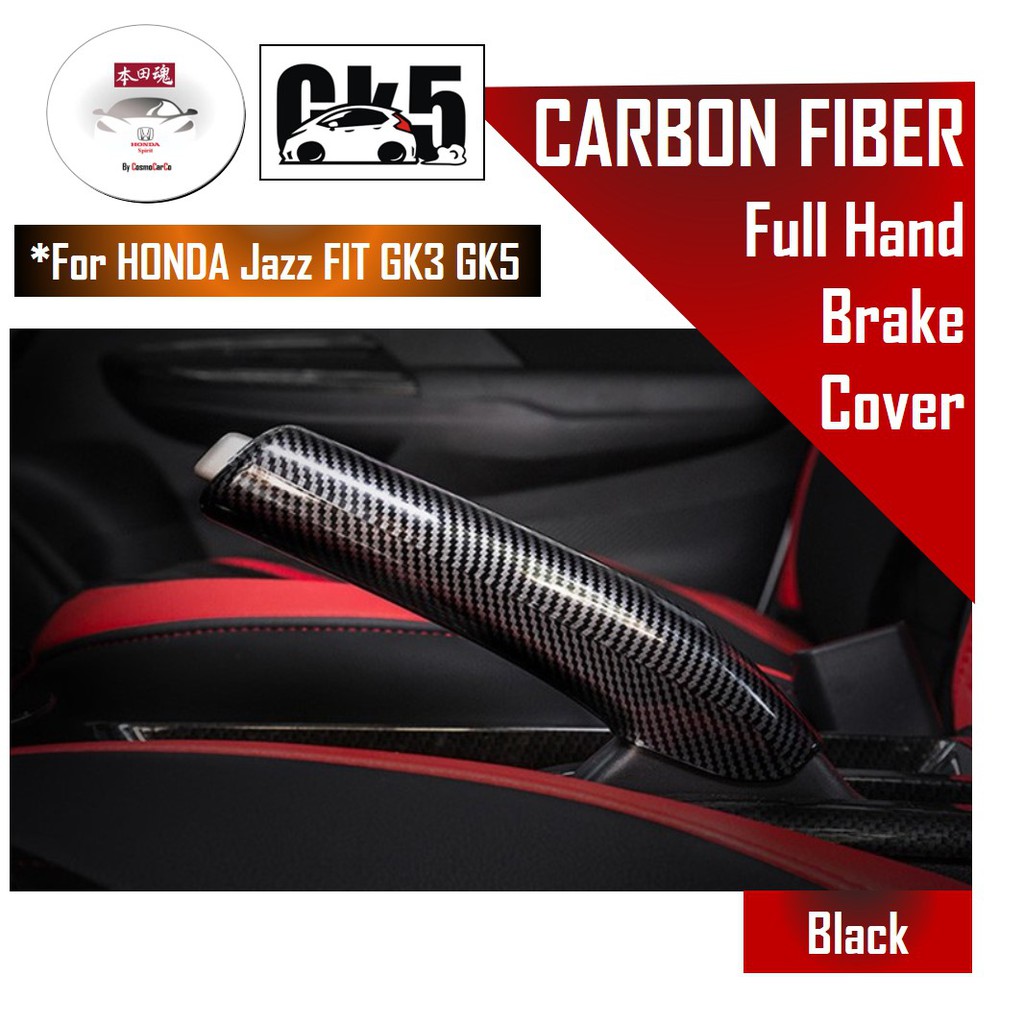 Honda Jazz/Fit GK GK3 GK5 Handbrake Cover Hand Break Cover Carbon Fiber Car Decoration Accessories