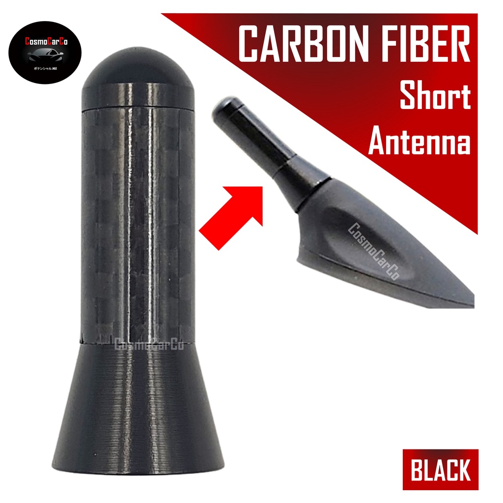 Carbon Fiber Design Short Car Antenna Topper AM FM Radio Aerial Signal Replacement Accessories