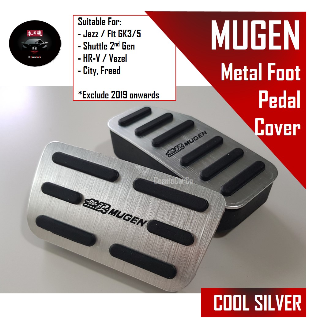 HONDA Jazz Fit Shuttle Vezel HR-V City MUGEN Car Foot Pedal Cover Non-Slip Brake Accelerator Throttle Covers