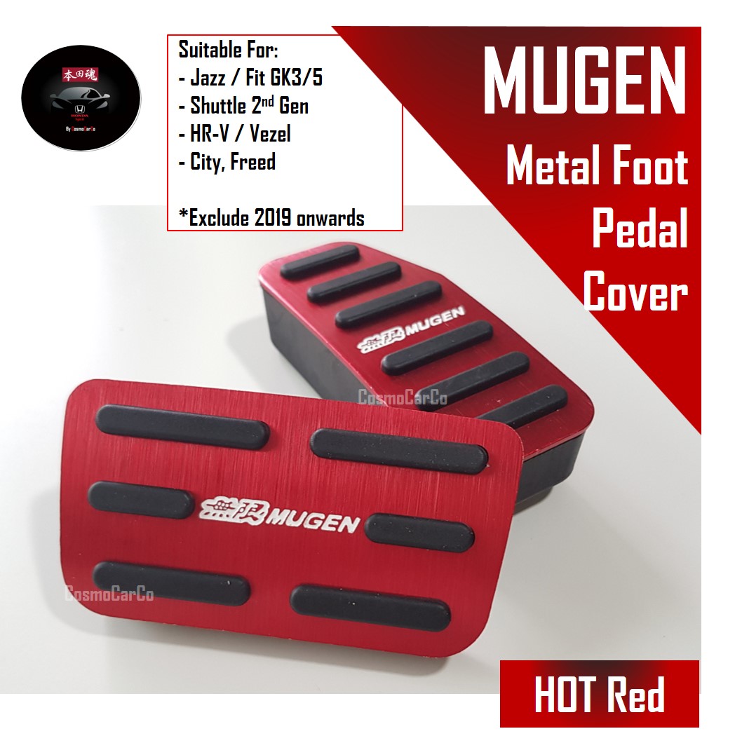 HONDA Jazz Fit Shuttle Vezel HR-V City MUGEN Car Foot Pedal Cover Non-Slip Brake Accelerator Throttle Covers