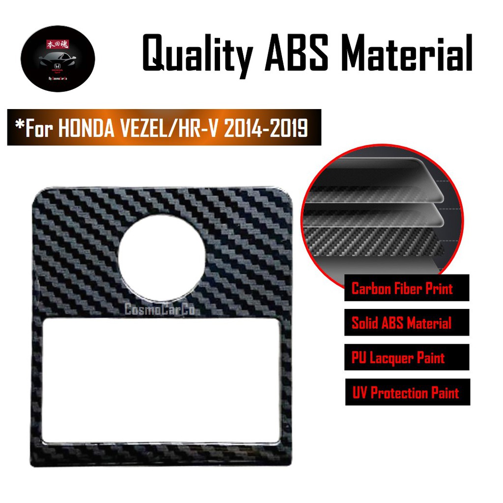 Honda VEZEL HR-V HRV 2014-2020 ECON Mode Button Cover Switch Panel Carbon Fiber Trim Car Accessories