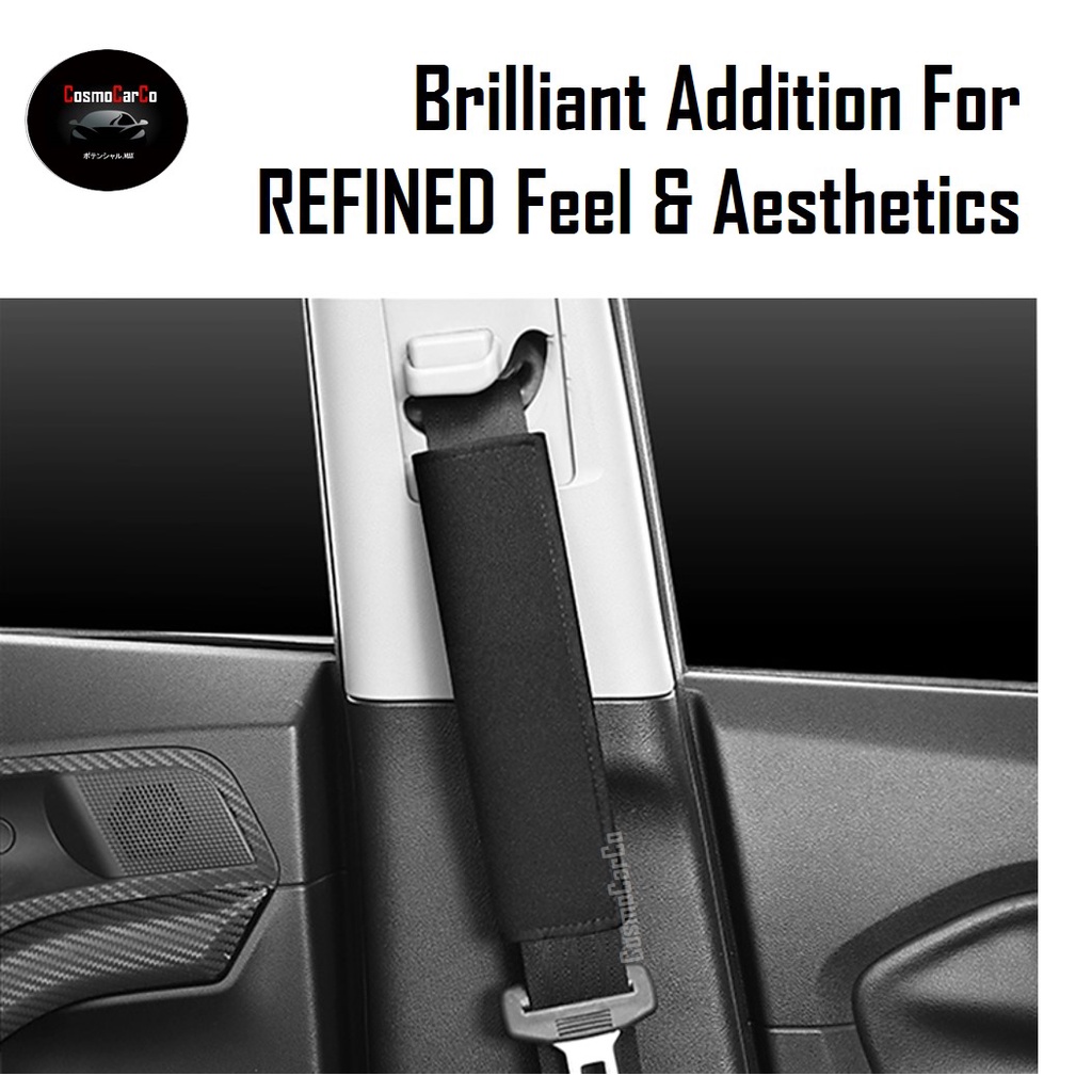 Suede Car Seat Belt Cover Seatbelt Strap Shoulder Pad Safety Harness Cushion Padding Accessories