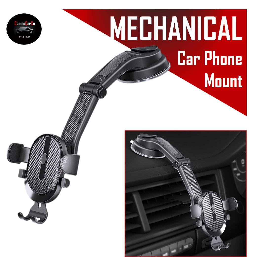 Car Phone Holder Suction Cup 360˚ Rotation Dashboard Mobile Handphone Mount Stand Bracket Accessories