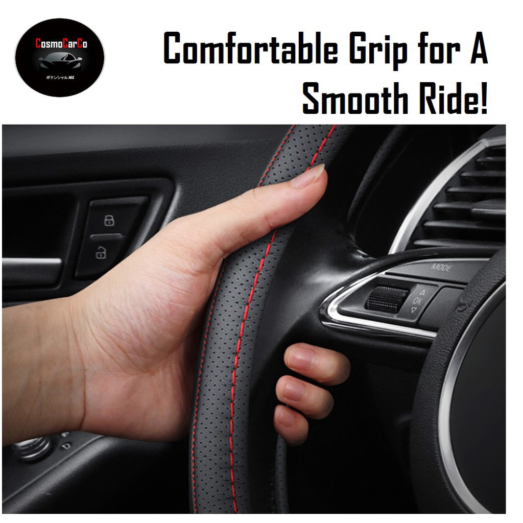 Leather Steering Wheel Cover For Toyota Corolla Altis Vios CHR Camry Alphard Car Accessories