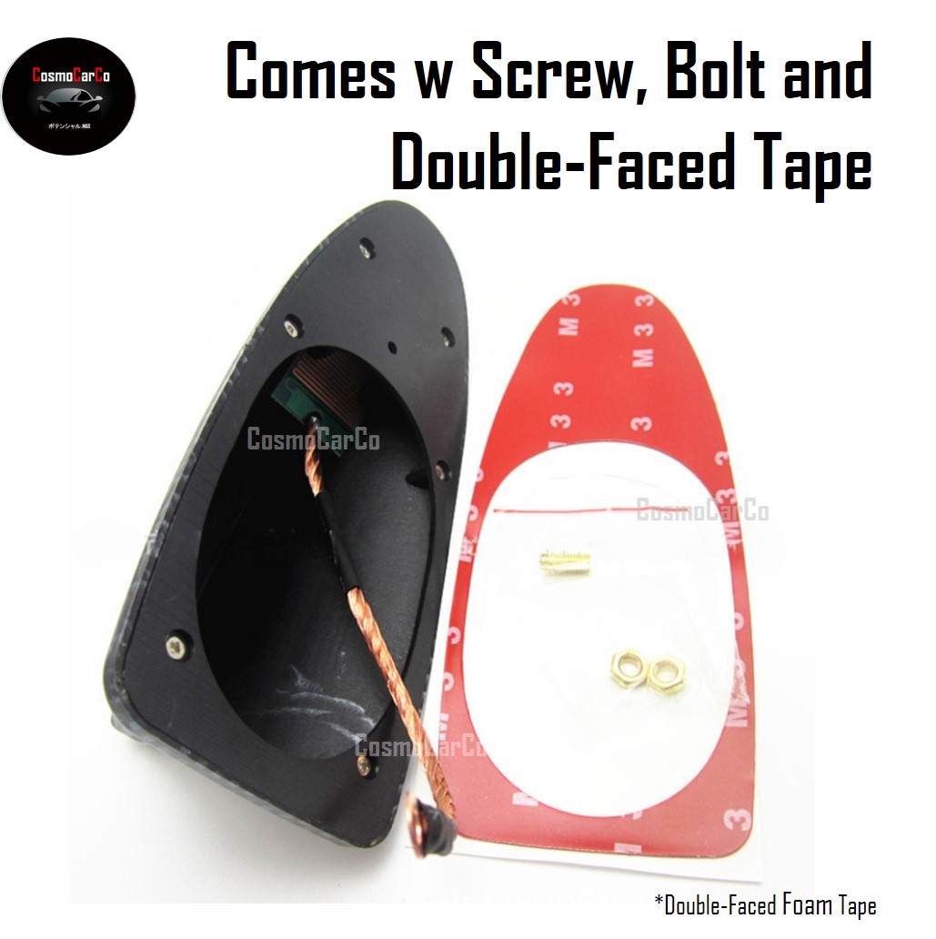 Car Shark Fin Antenna Cover Functional & Decorative Sharkfin Design Radio AM FM Aerial Signal Topper Accessories