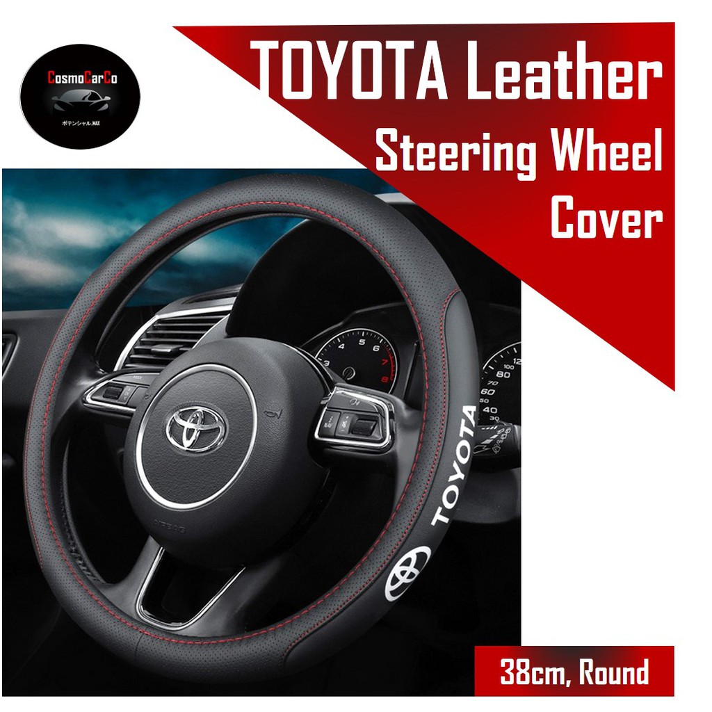 Leather Steering Wheel Cover For Toyota Corolla Altis Vios CHR Camry Alphard Car Accessories
