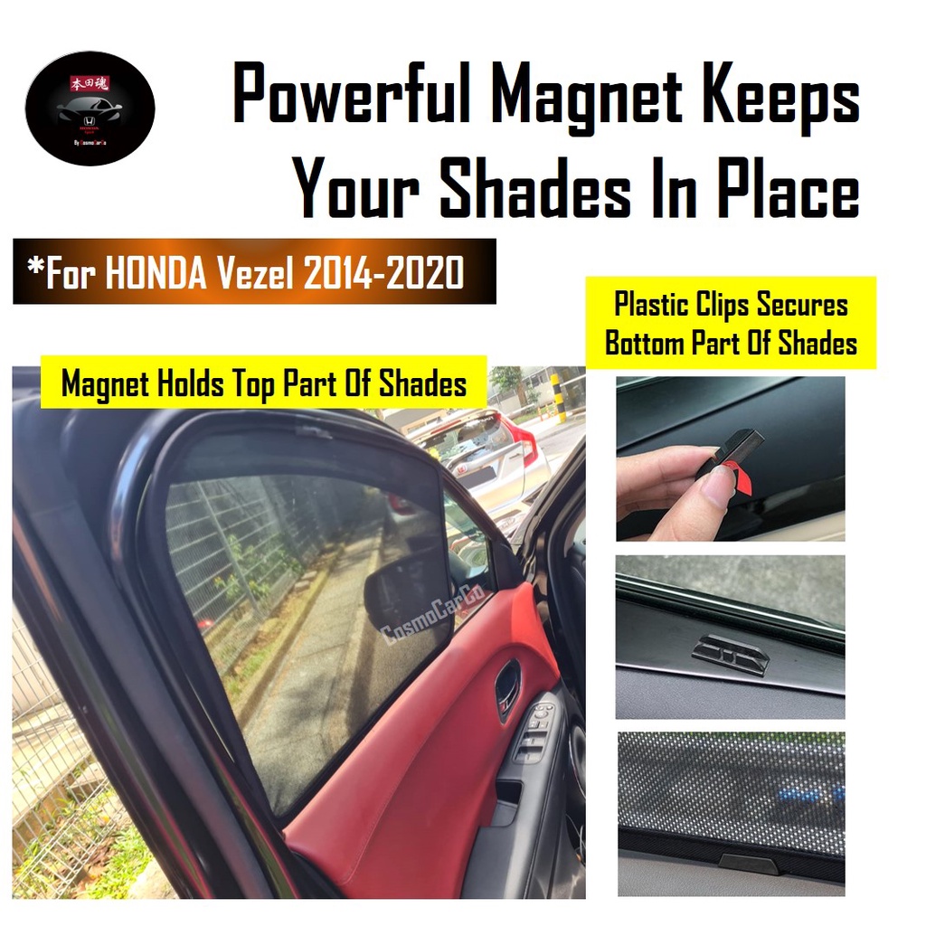 Honda VEZEL / HR-V HRV 2014-2020 Shuttle Car Magnetic Sun Shade UV Ray Protection Mesh Windows Sunshade Visor