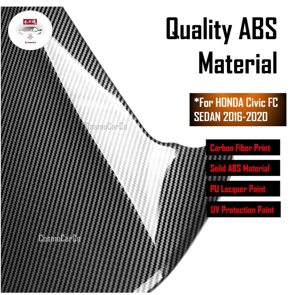 🔥SG SELLER🔥 Honda CIVIC FC 10th Gen 2016-20 Instrument Panel Top Cover Dashboard Console Carbon Fiber Trim Accessories