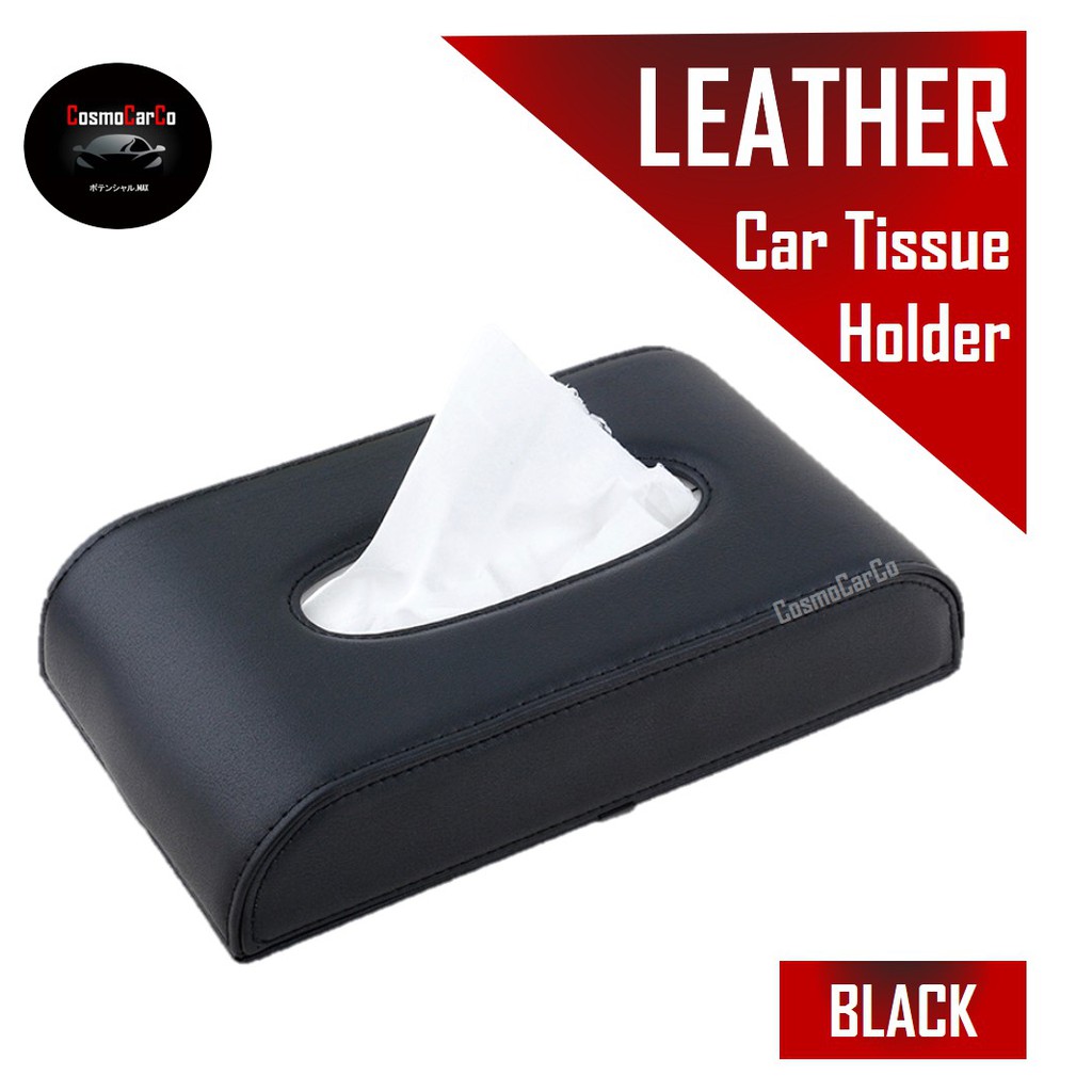 Leather Car Tissue Box Holder Cover Organiser Storage On Dashboard Accessories For Honda, Toyota, Mercedes etc