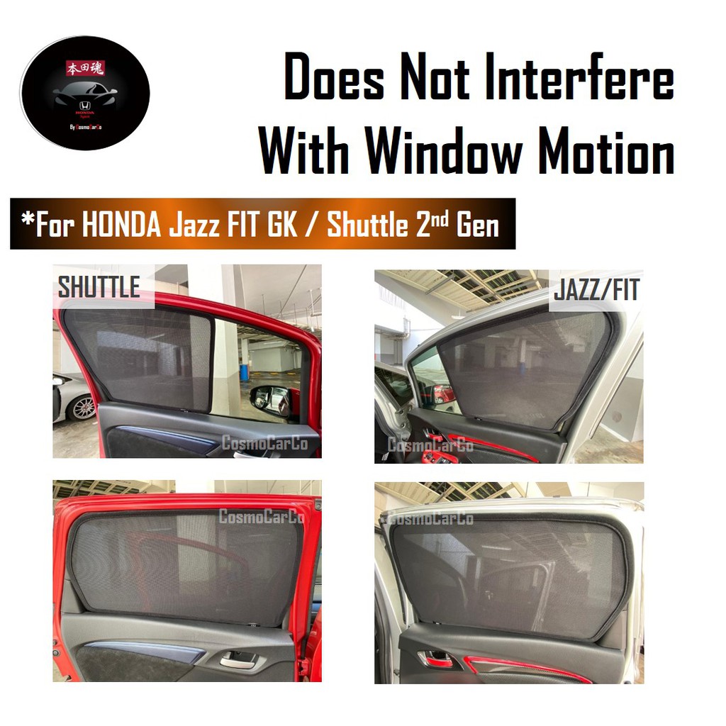 Honda Jazz/Fit GK GK3 GK5 Shuttle Car Magnetic Sun Shade UV Ray Protection Mesh Windows Sunshade Visor