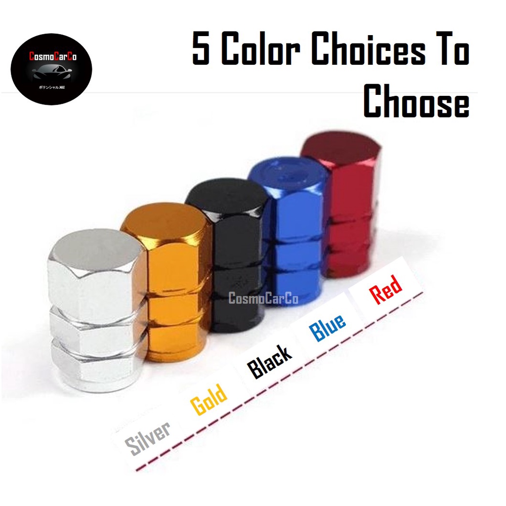 4Pcs Universal Car Tyre Air Valve Cap Wheel Rim Tire Stem Cover Alloy Schrader Caps Car Accessories