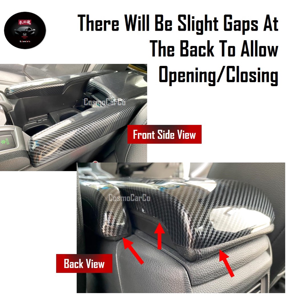 🔥SG SELLER🔥Honda CIVIC FC 10th Gen 2016-2020 Armrest Cover Center Console Arm Rest Box Carbon Fiber Decor Accessories