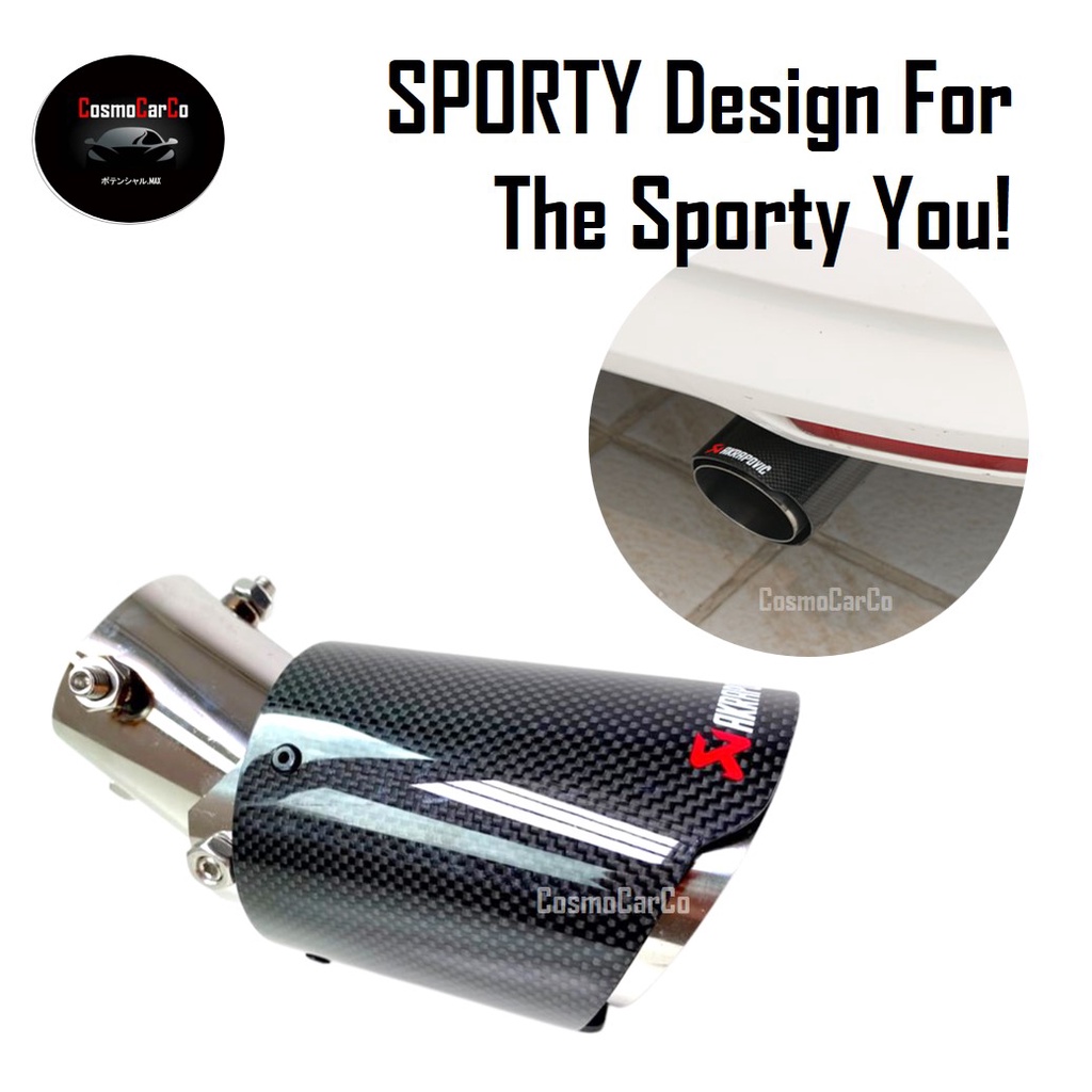 Car Exhaust Muffler Pipe Tip Cover Tail Bendable Angle Akarapovic Carbon Fiber Print Styling Accessories