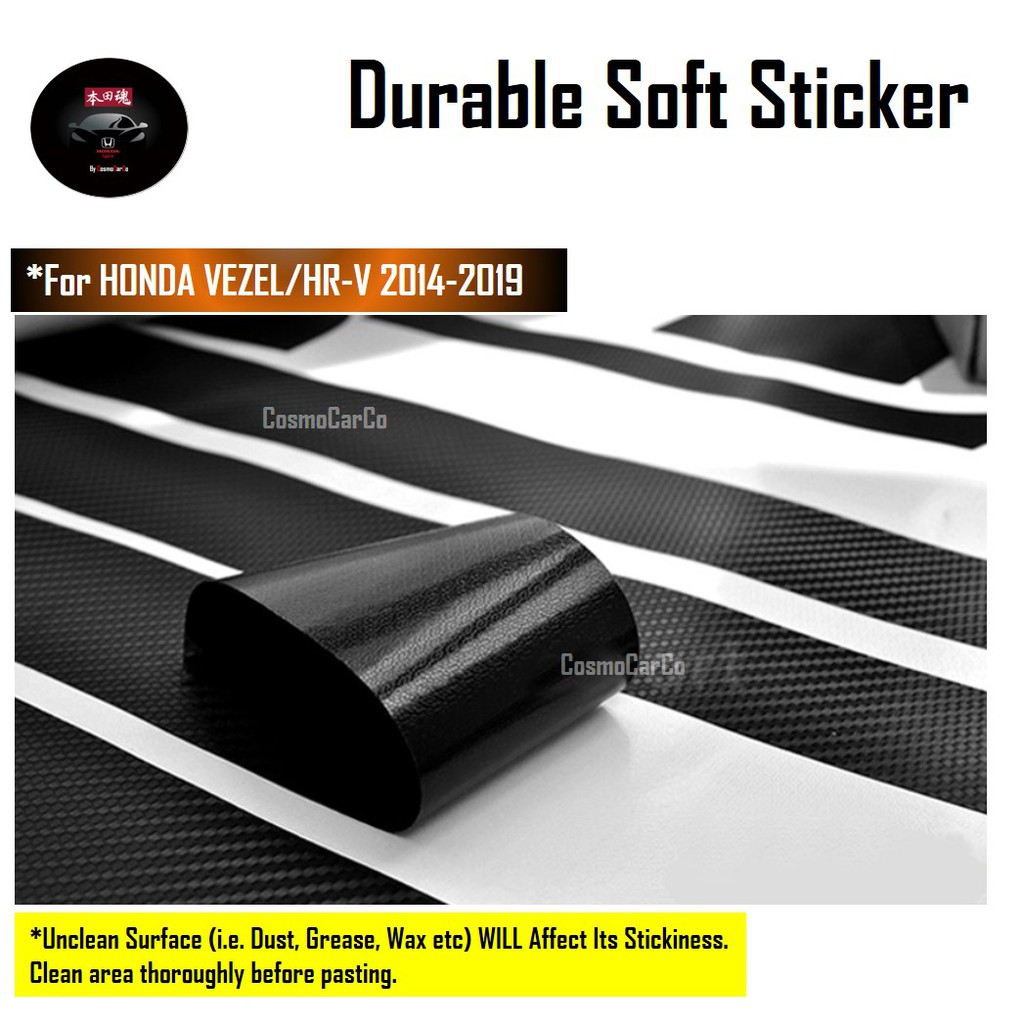 Honda VEZEL HR-V HRV 2014-2020 Car Door Sticker Anti Kick Scratch Carbon Fiber Interior Protector Decal