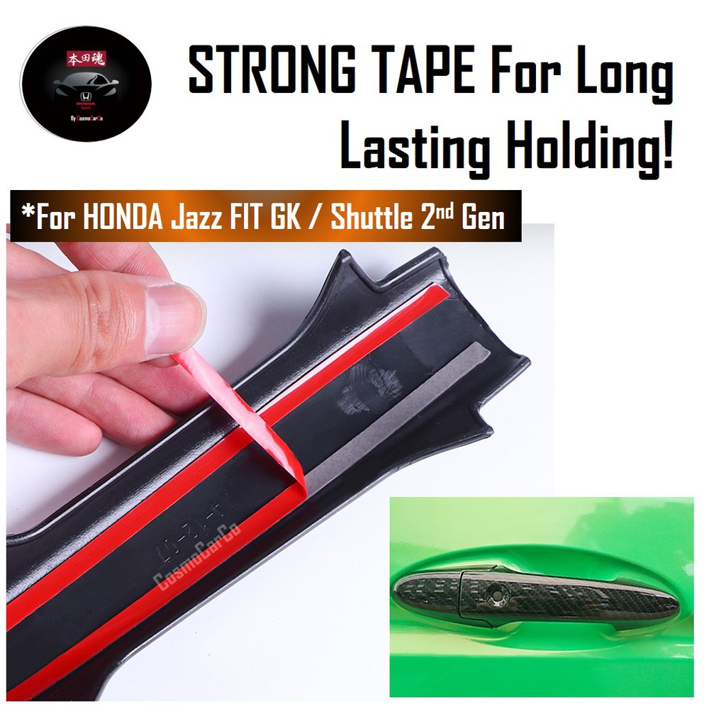 Honda Jazz/Fit & Shuttle Door Handle Cover Carbon Fiber Guard With Keyless Smart Entry For GK GK3 GK5 GP3 GP5 GK8 GK9 GP8 GP9