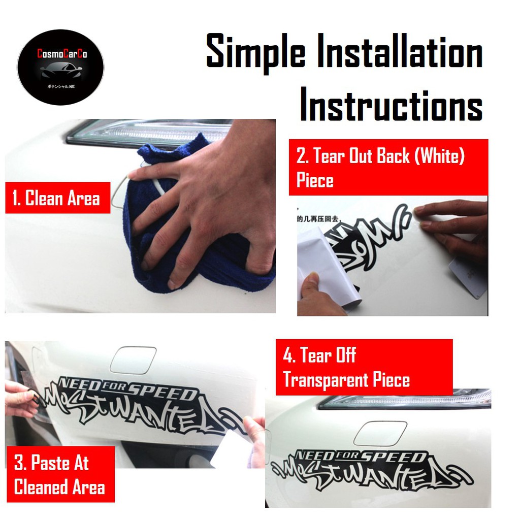 ATTITUDE Car Body Sticker Decal Motorcycle Motorbike SHINY/BLACK/WHITE Window Stickers JDM Decals