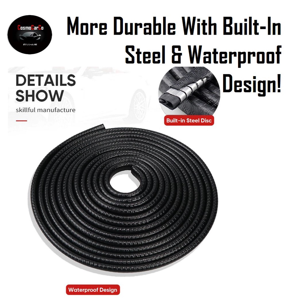 Car Door Edge Protector Steel U-Shape Door Edge Trim Guard Protection Seal Anti Collision Strip