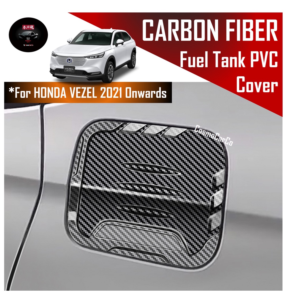 🔥SG SELLER🔥Honda VEZEL HR-V 2021 2022-Present Fuel Tank Cover Oil Gas Cap Carbon Fiber Print Sticker Car Accessories
