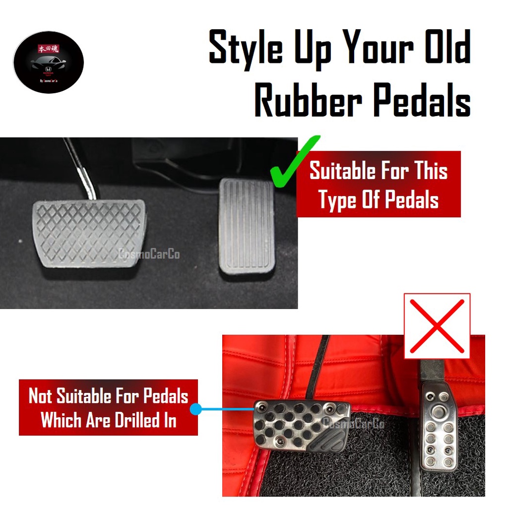 Honda CIVIC FC 10th Gen 2016-2020 Car Foot Pedal Non-Slip Brake Gas Accelerator Throttle Cover Accessories