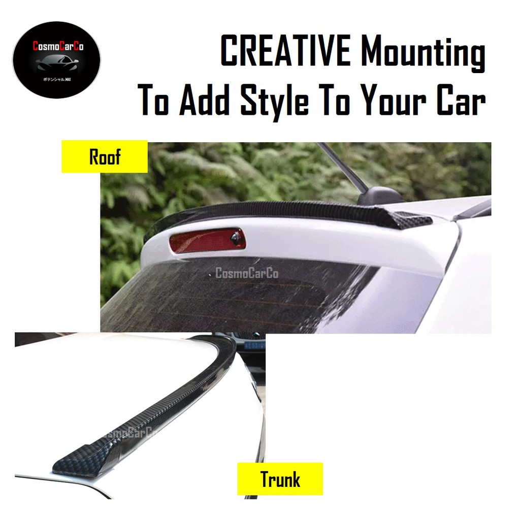 Universal Car Spoiler Lip Carbon Fiber Rear Boot Wing Trunk Tail Strip Styling Accessories