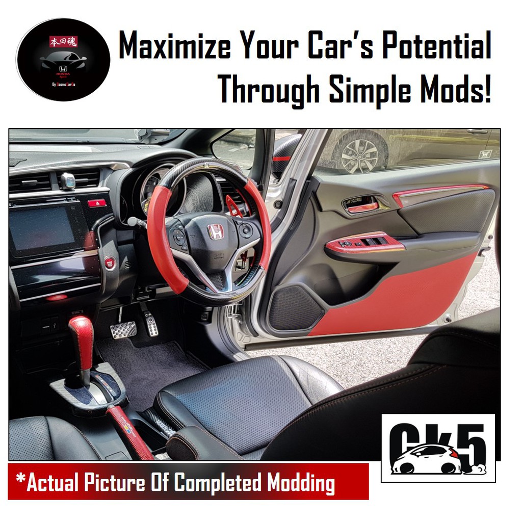 Honda Jazz/Fit GK GK3 GK5 Gear Shift Control Panel Cover Shifter Protector Trim Carbon Fiber Accessories