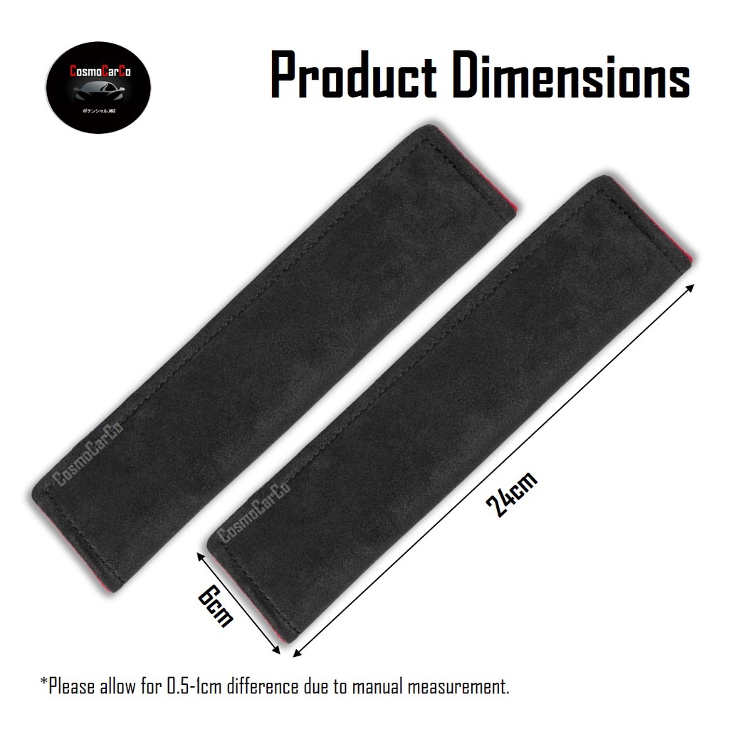 SUEDE Car Seat Belt Cover Seatbelt Strap Shoulder Pad Cushion Safety Harness Padding Accessories