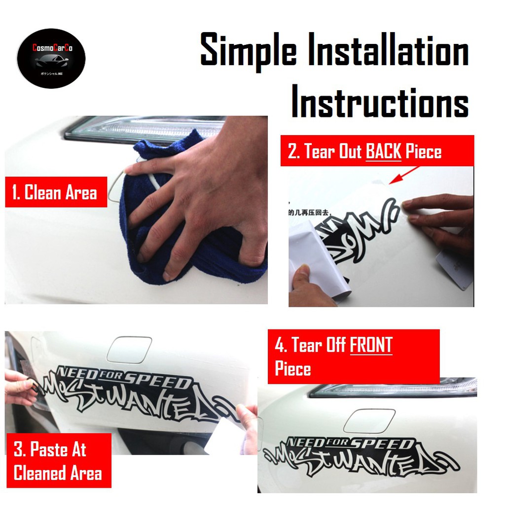 SUPERSLOW Car Body Sticker Decal Motorcycle Motorbike SHINY/BLACK/SILVER Window Stickers JDM Decals