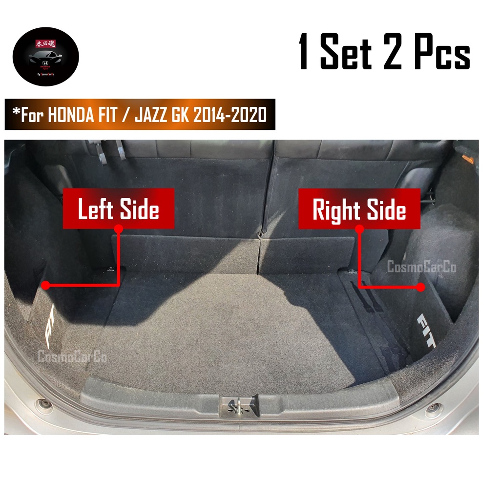2Pcs Honda Jazz FIT GK 2014-2020 Boot Storage Side Add On Trunk Cargo Organiser Partition Holder Accessories