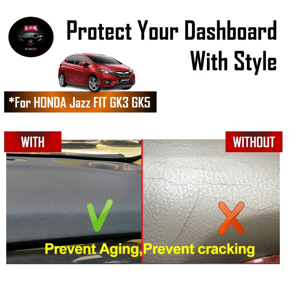 Honda Jazz/Fit GK GK3 GK5 GP 2014-2020 Dashboard Mat Right Hand Drive Dash Sun Protection Anti Slip Cover Pad