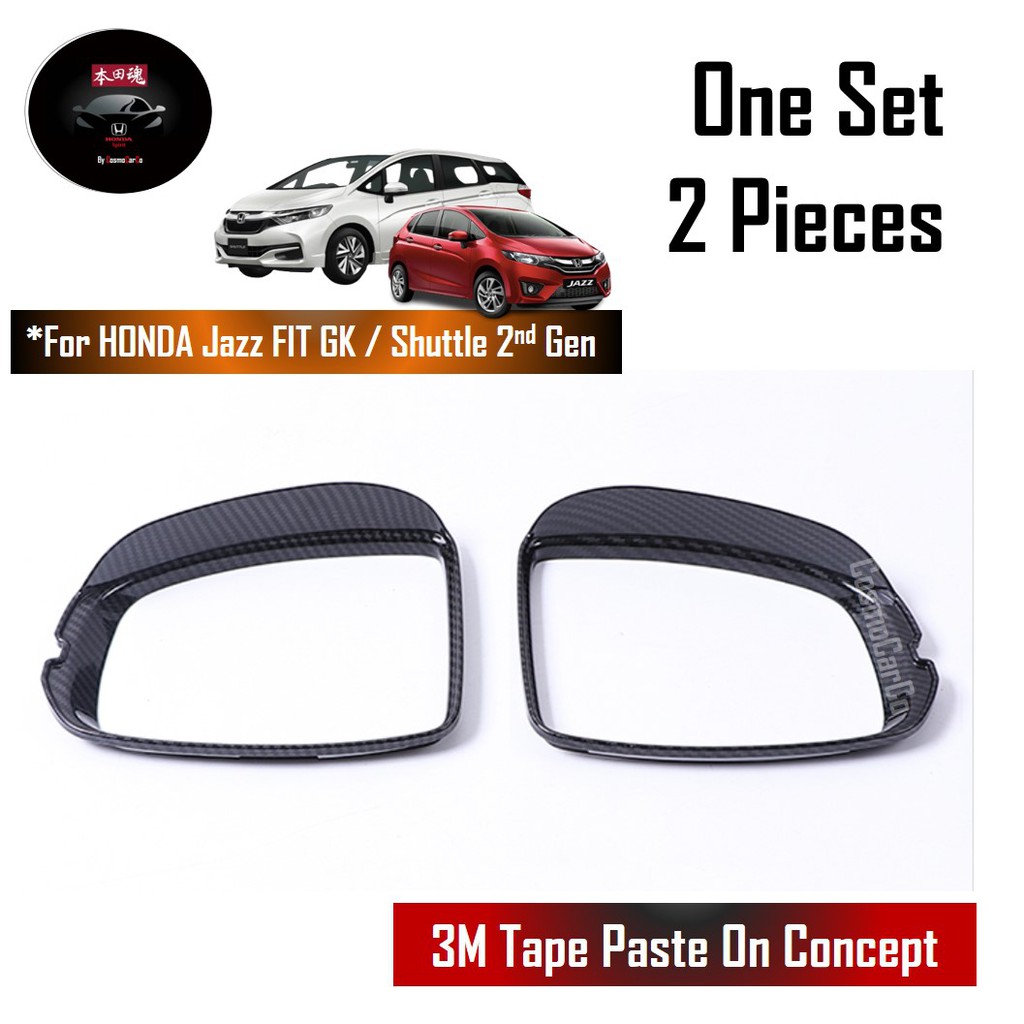 Honda Jazz/Fit & Shuttle Side Mirror Visor Rain Sun Shield Carbon Fiber Design Accessories For GK GK3 GK5 GP3 GP5 GK8 GK9 GP8 GP9