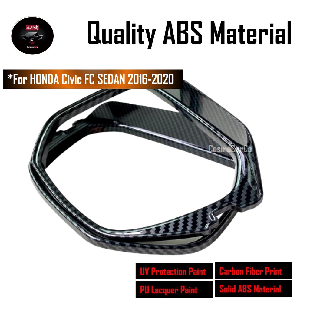 🔥SG SELLER🔥 Honda CIVIC FC 10th Gen 2016-20 Side Mirror Visor Rear View Carbon Fiber Design Anti Glare Rain Accessories
