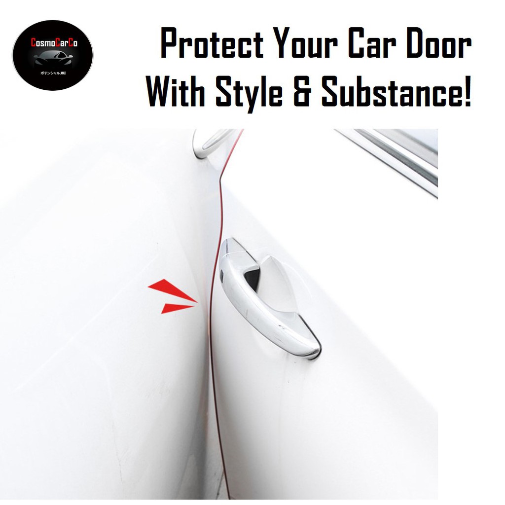 Glossy Black 5M Car Door Edge Protector Door Edge Guard Anti Collision Strip For 4 Doors