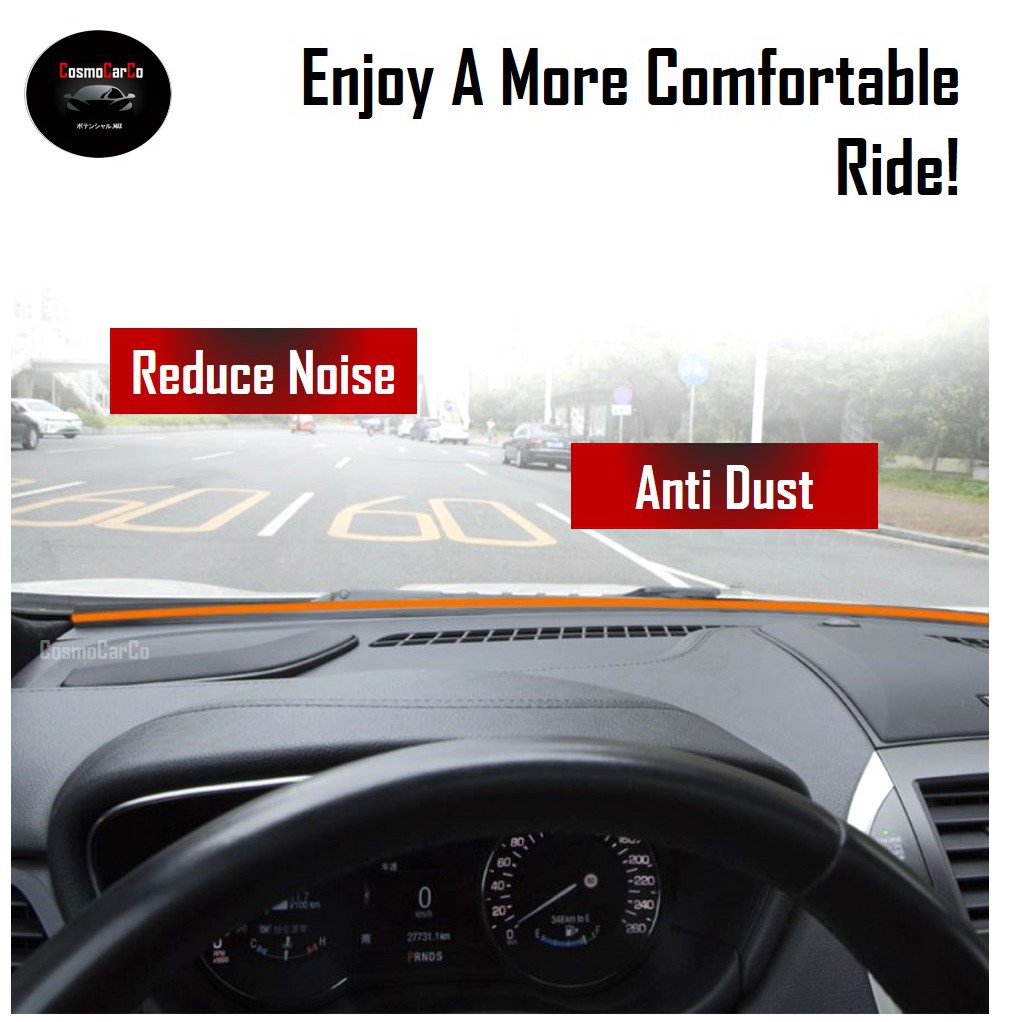 1.6M Car Dashboard Sound Insulation Strip Dust Proof Windshield Rubber Seal Strips U-Type Edge