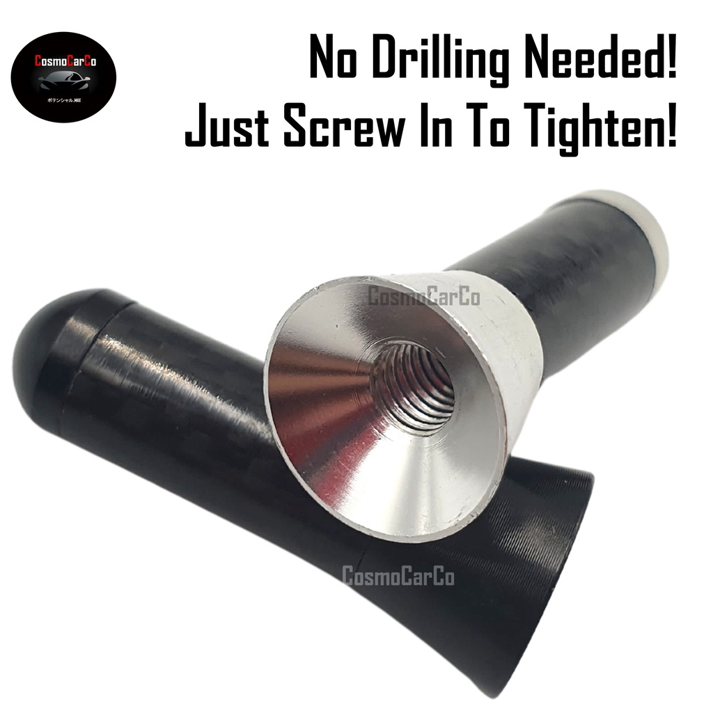 Carbon Fiber Design Short Car Antenna Topper AM FM Radio Aerial Signal Replacement Accessories