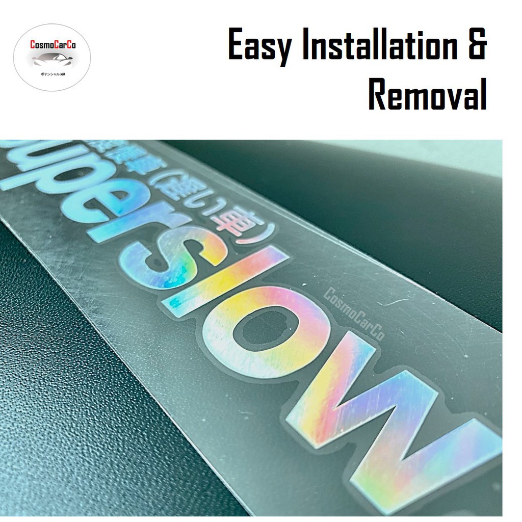 SUPERSLOW Car Body Sticker Decal Motorcycle Motorbike SHINY/BLACK/SILVER Window Stickers JDM Decals