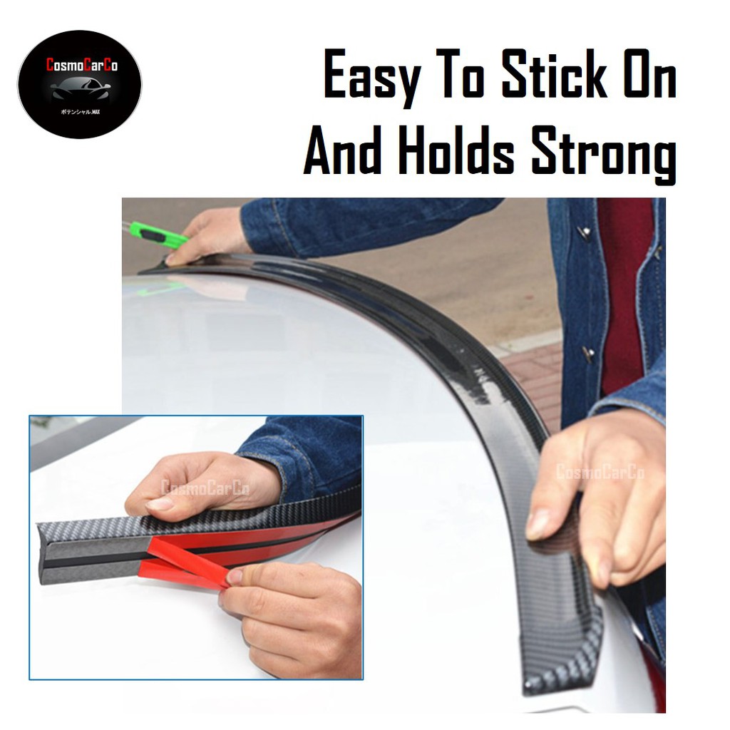 Universal Car Spoiler Lip Carbon Fiber Rear Boot Wing Trunk Tail Strip Styling Accessories