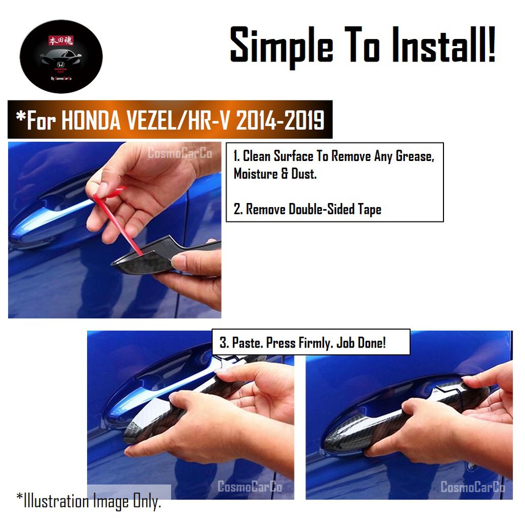 Honda VEZEL HR-V HRV 2014-2020 Air Vent Trim Aircon Vents Border Outer Frame Carbon Fiber Car Accessories