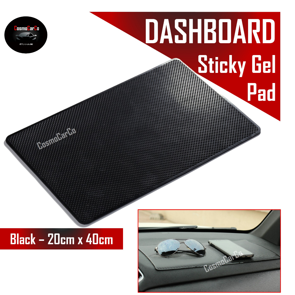 3 Pcs Car Dashboard Pads Non-slip 11 x 7, AIFUDA Anti-Slip Ripple Sticky  Dash Grip Mat for Coin Phone Key Sunglasses - Black