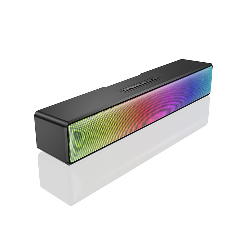 BT-601 Bluetooth Speaker with RGB Light for Computer Game Audio Portable Wireless 3D Stereo Speaker