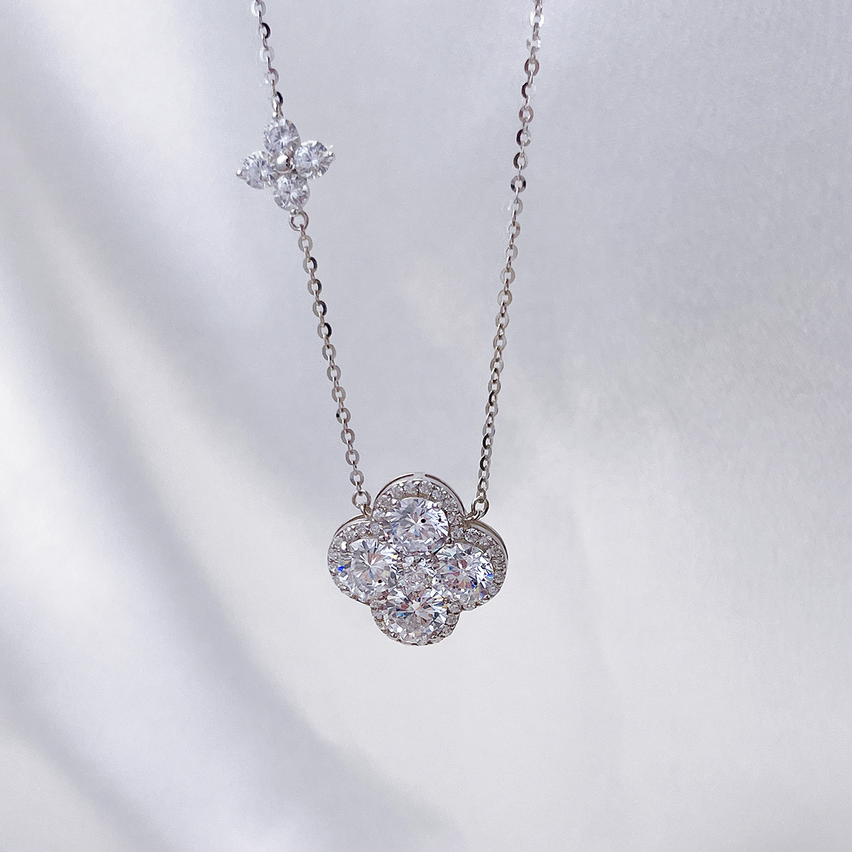 QUEEN クローバーネックレス シルバー SILVER ネックレス クローバー | Hangai SILVER JEWELRY